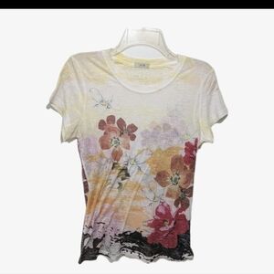 Cache Burnout Tee Babydoll Tee T Shirt L 90s Y2K Grunge #750